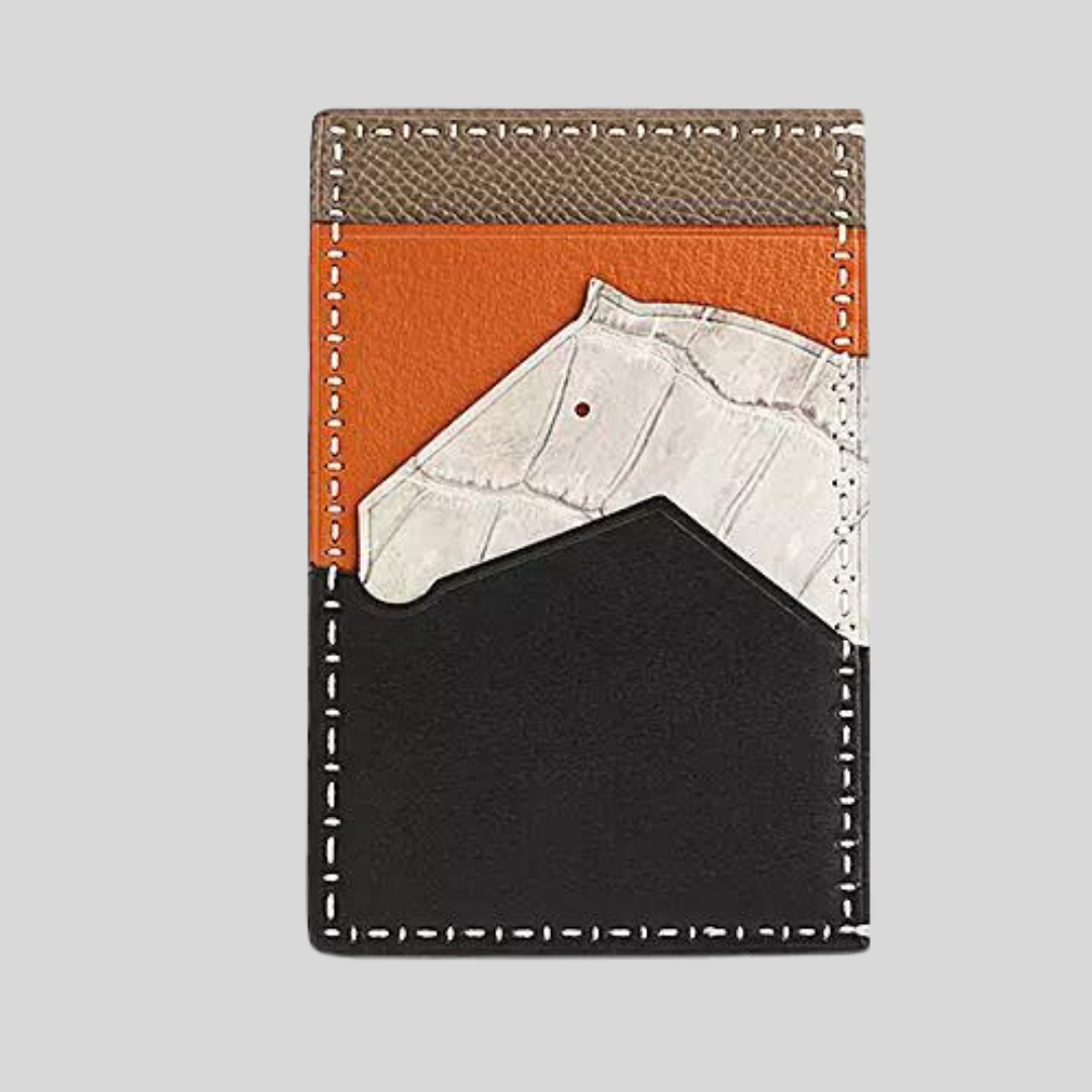 Les Petits Chevaux Card Holder Leather