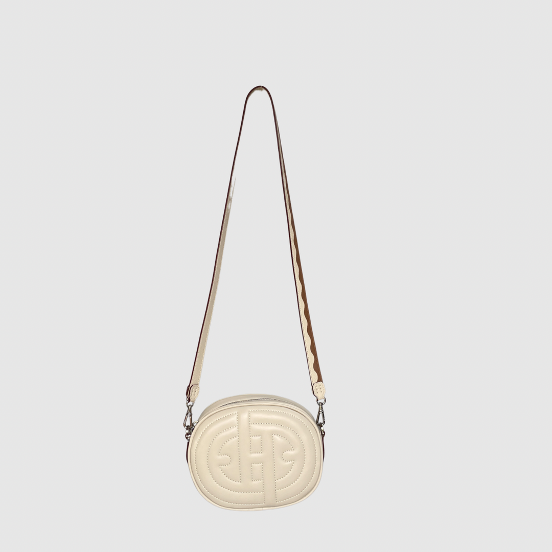 CARAVICHE Ecru Quilted Mini Bag
