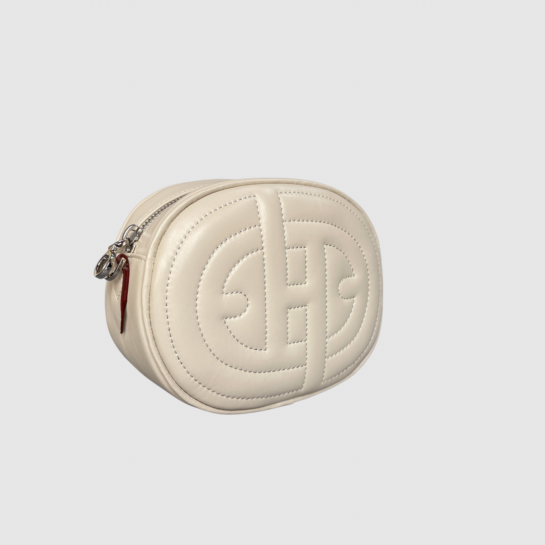 CARAVICHE Ecru Quilted Mini Bag