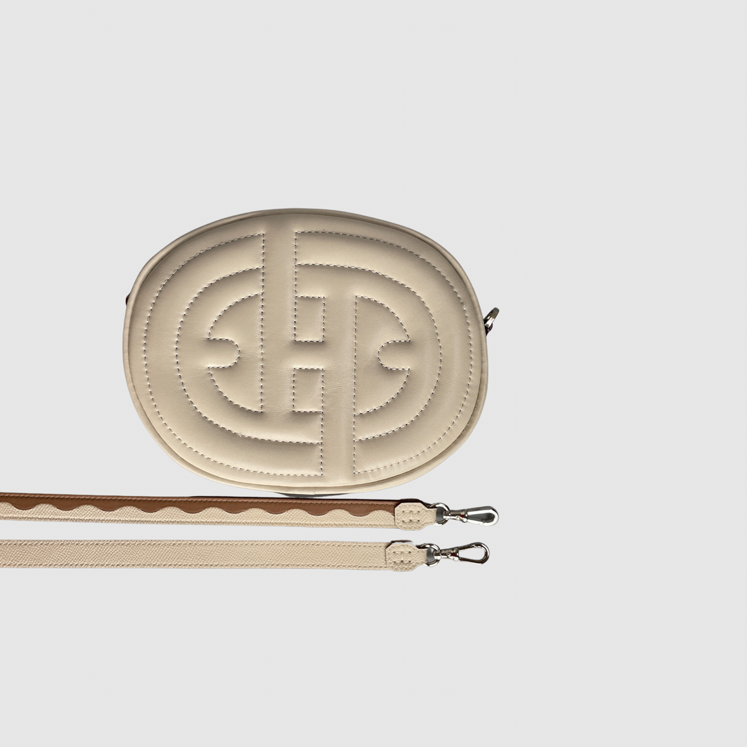 CARAVICHE Ecru Quilted Mini Bag