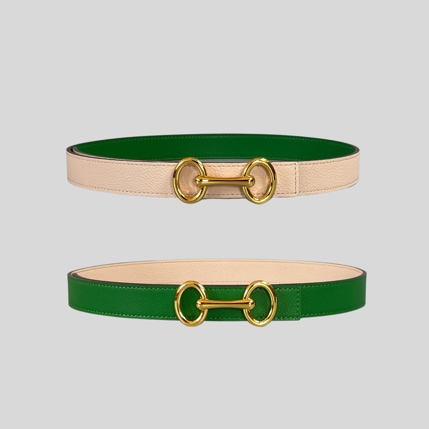 reversible horsebit belt