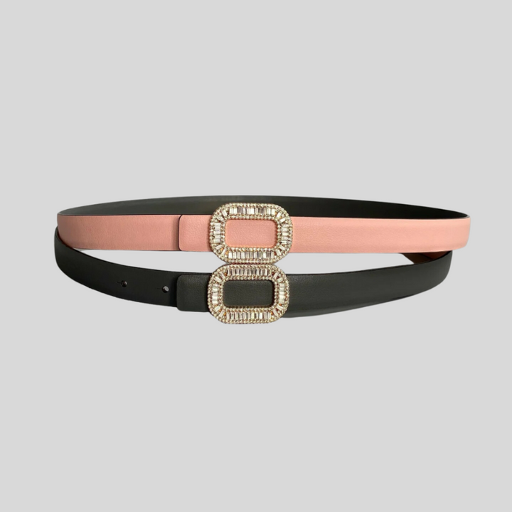 Crystal Reversible leather Belt