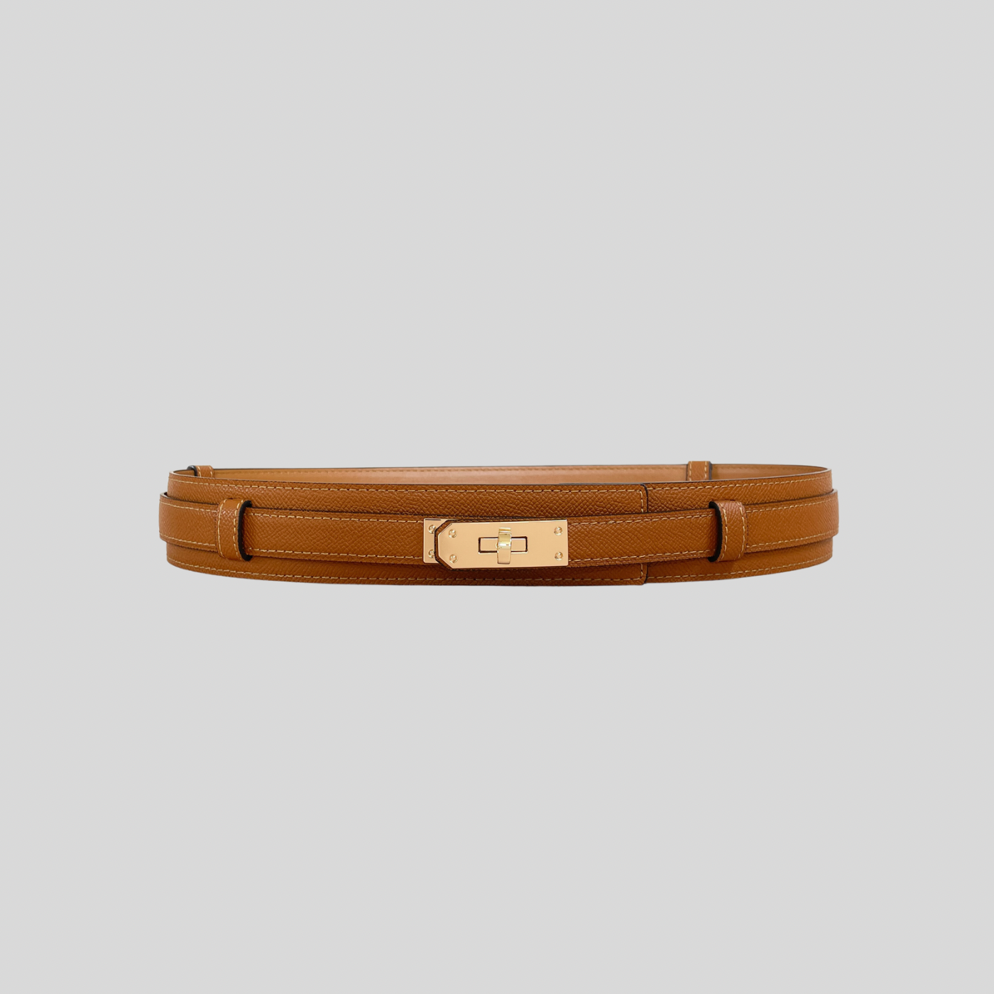 Embossed Leather Twist Lock Wide Belt – CARAVICHE